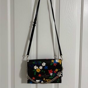 Kate Spade Black Embroidered Crossbody Bag